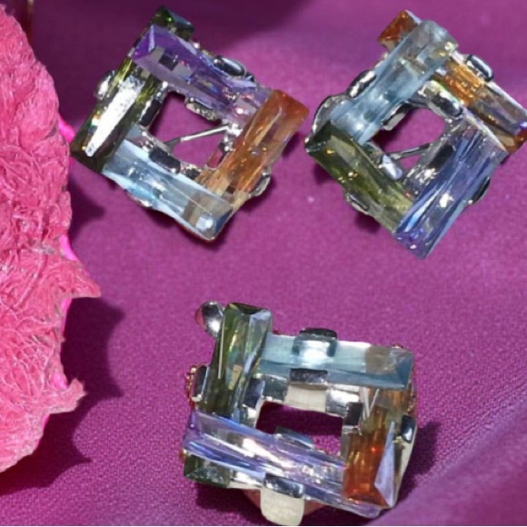 Colorful Geometric Earrings for pierced and Pendant New Boutique - Picture 2 of 11